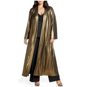 Coldesina Gold Lame Duster Robe 2x/3x